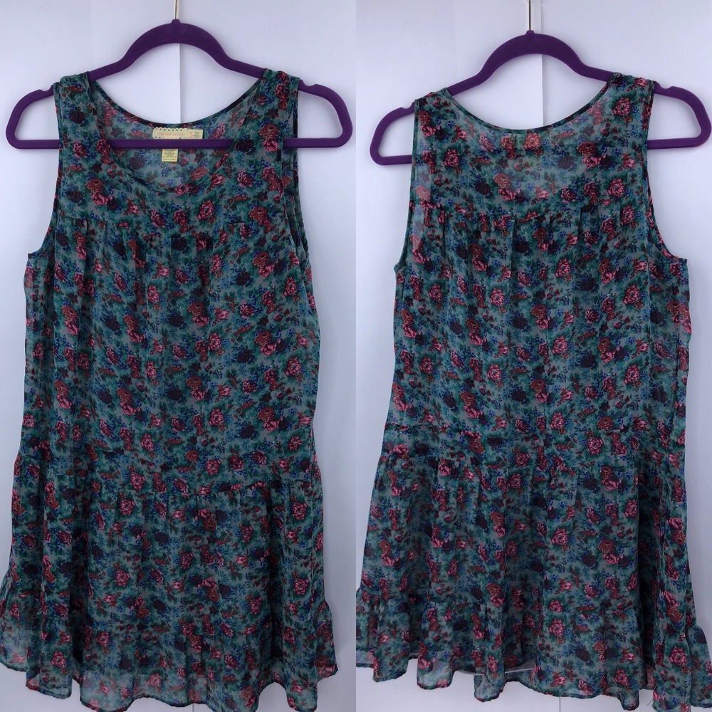 Anthro Pins and Needles Floral Baby Doll Tunic